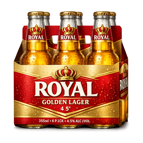 6PACK ROYAL GOLDEN LAGER 4.5° 355CC