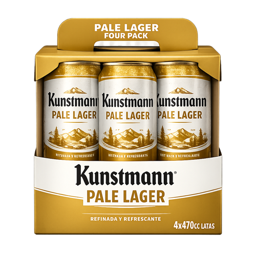 CERV. KUNSTMANN PALE LAGER 470CC FOUR PACK LATA