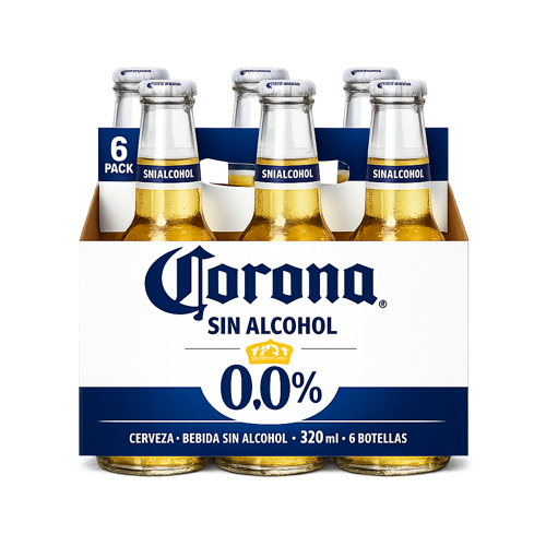 CERVEZA CORONA SIX PACK SIN ALCOHOL 330CC
