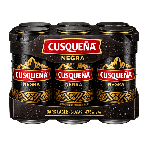 CERVEZA CUSQUEÑA NEGRA LATA 473ML SIX PACK