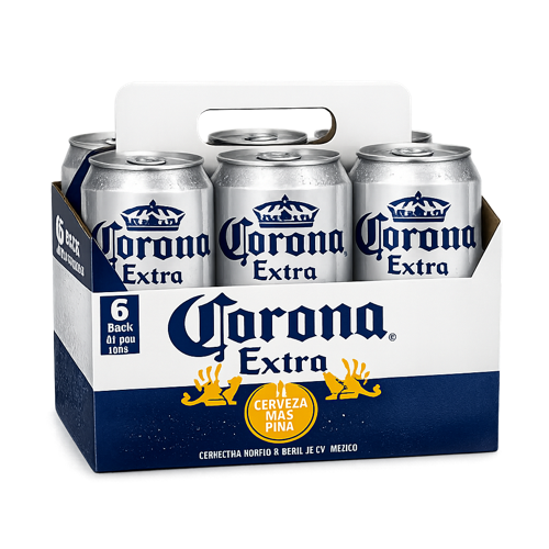 CERVEZA CORONA EXTRA LATA 473 ML SIX PACK