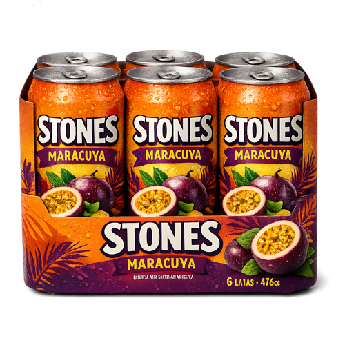 CERVEZA STONES MARACUYA SIX PACK 473CC