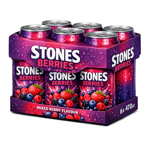 CERVEZA STONES BERRIES SIX PACK 470CC